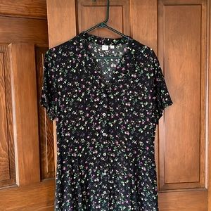 Gap Black Floral Dress